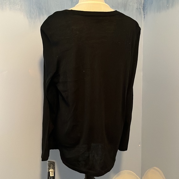 NWT- Elementz black Pearl and Diamond accents sweater/blouse $17 - Picture 5 of 9